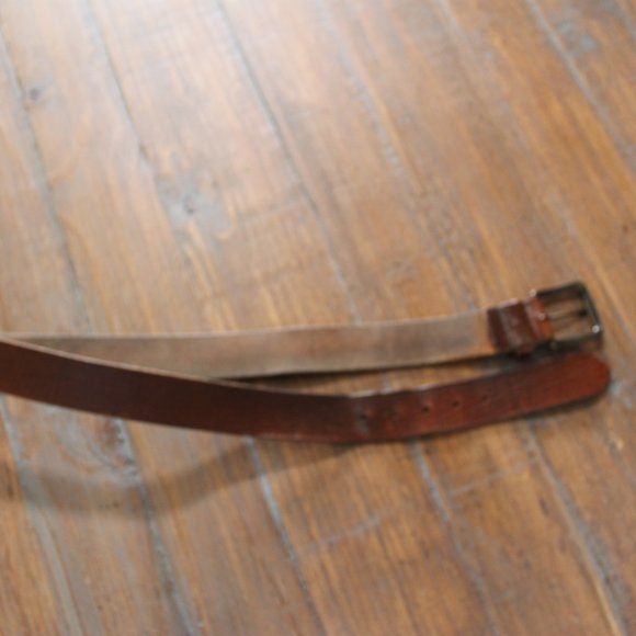 100% Leather AEO Unisex Distressed Brown Leather Belt 38" - Picture 4 of 4